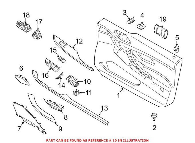 BMW Interior Door Pull Handle 51417290293